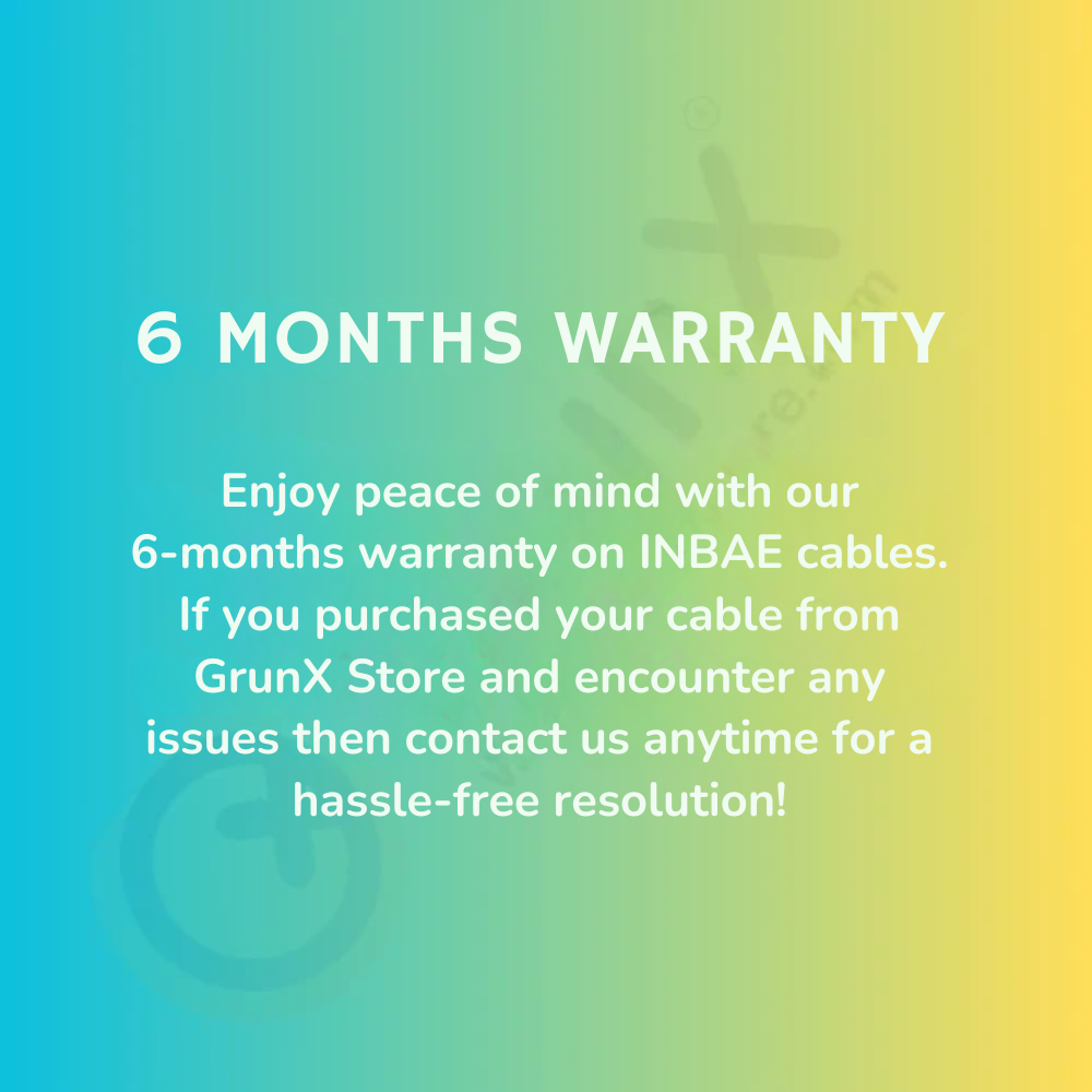 Enjoy peace of mind with our 6 months warranty on INBAE cables across India.