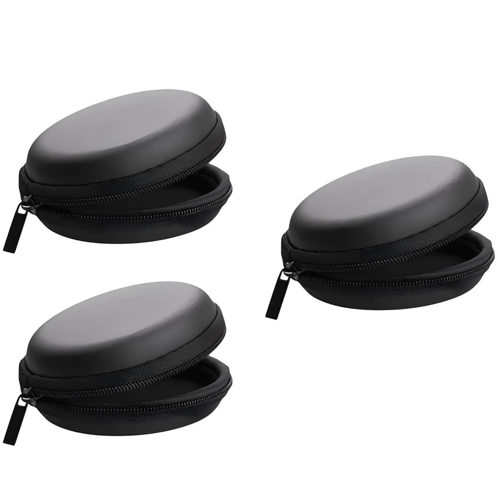 GRUNX Bubble EVA hard shell storage case for earphones and gadgets with zipper closure on Indian desk setup