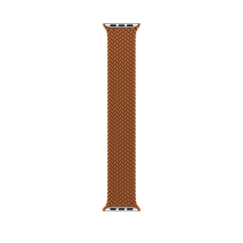 GRUNX Mumbai braided nylon Apple Watch band brown all Series SE Ultra flat lay size variants