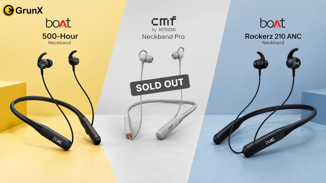 CMF Neckband Pro sold out in India compared with boAt 500-Hour Neckband and boAt Rockerz 210 ANC alternatives
