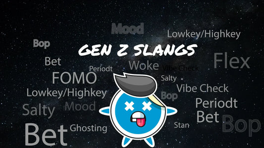 Gen Z slang part 2 illustration with trending words, social media language, viral internet terms and modern youth communication concepts