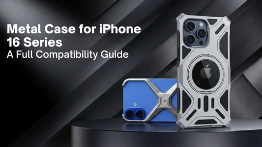 Metal Case for iPhone 16 Series compatibility guide featuring premium aluminum MagSafe iPhone cases with rugged metal frame design available at GrunX