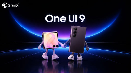 One UI 9 update with Samsung Galaxy smartphones showcasing the new futuristic interface and design