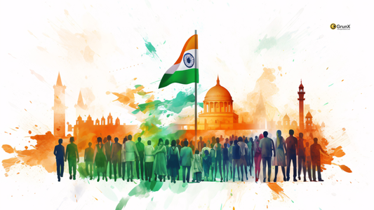 Republic Day India celebration with tricolor flag, parade at Kartavya Path and patriotic spirit showcasing Indian democracy and unity