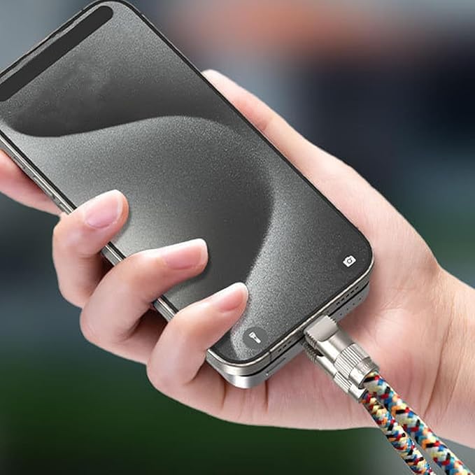 Colorful Braided Phone Wrist Strap Lanyard with Metal Connector and Black Patch