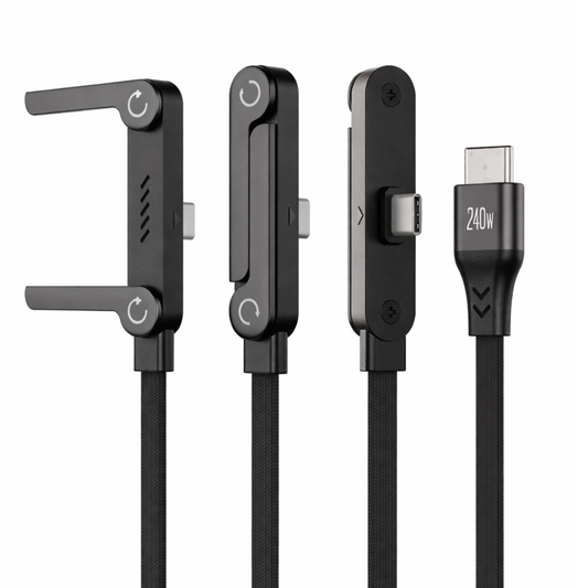 240W braided USB C fast charging cable with data transfer