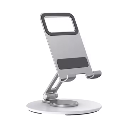 GRUNX 360 full metal iPad stand with premium aluminum construction showing 360-degree rotatable base and anti-slip design India