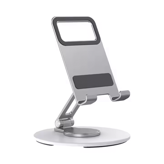GRUNX 360 full metal iPad stand with premium aluminum construction showing 360-degree rotatable base and anti-slip design India