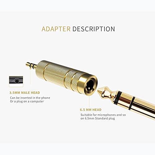 3.5mm to 6.35mm Audio Adapter Set for Headphones & Amps - Connect