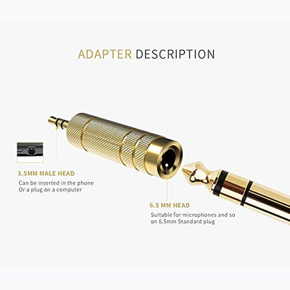 3.5mm to 6.35mm Audio Adapter Set for Headphones & Amps - Connect