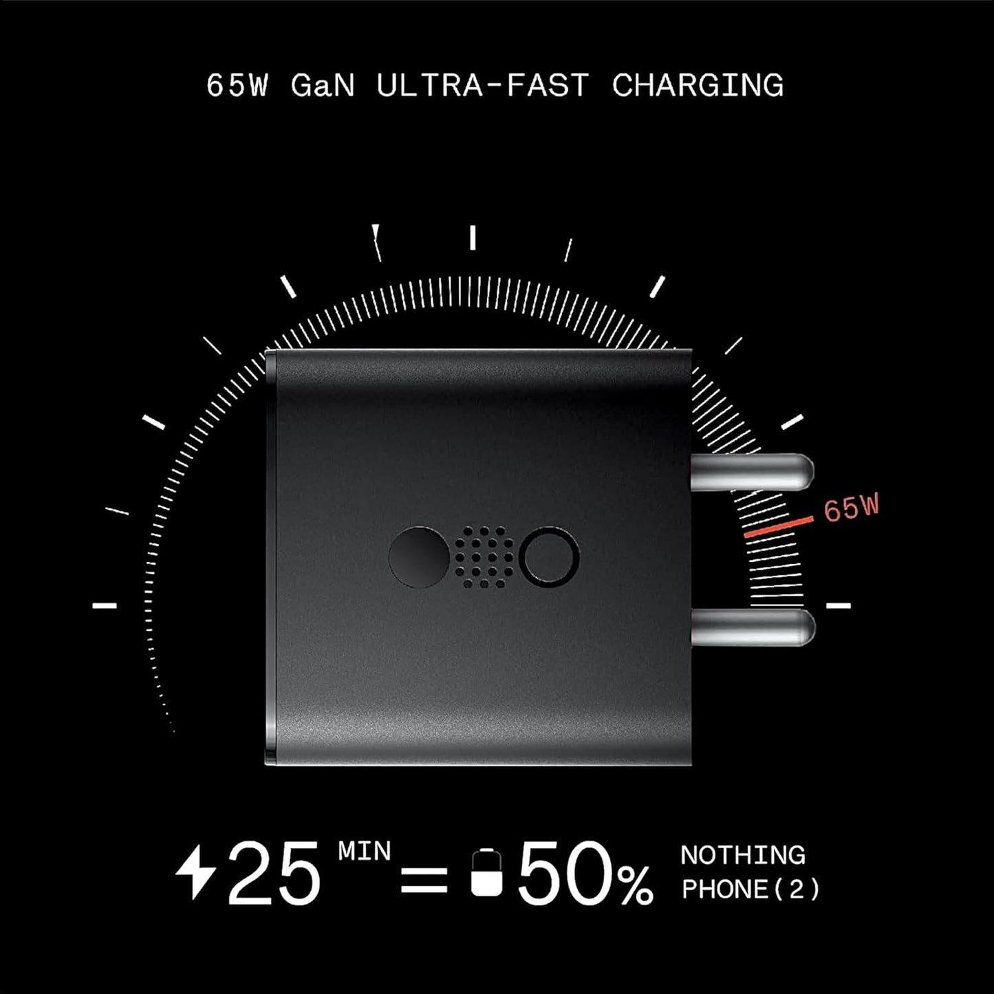 Nothing 65W GaN Smart Charging Adapter Multi Ports - For Phone & Tablet