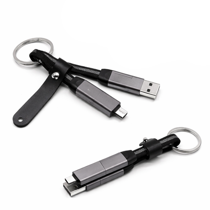 GRUNX braided 6 in 1 OTG cable durable metal connectors keychain cable