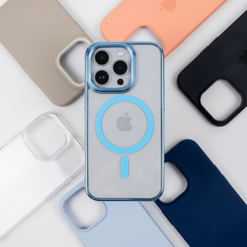 Case and Cover iPhone 12, 12 Pro Max  Blue Side view Rio GrunX in India