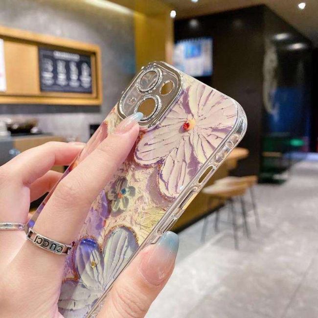 GRUNX Alice bling flower iPhone case back flat lay all variants iPhone 12 13 14 15 16 series