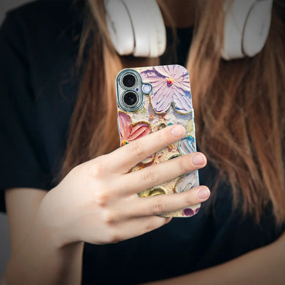 GRUNX Alice glitter floral iPhone case close-up light flower bling detailing shimmer finish