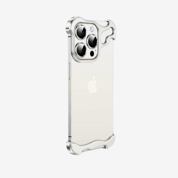 GRUNX Alien white ARC titanium bumper iPhone 11 11 Pro Max case showing ultra-thin lightweight comfortable ergonomic grip India