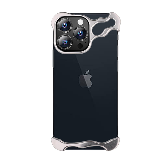 GRUNX Alien ARC Titanium Bumper iPhone case white ultra-thin rimless open-back design back view India