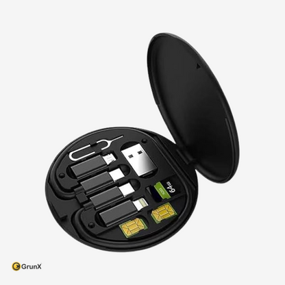 Travel Set  Android and Apple Devices Portable Black Multi-purpose Stuff GrunX in India