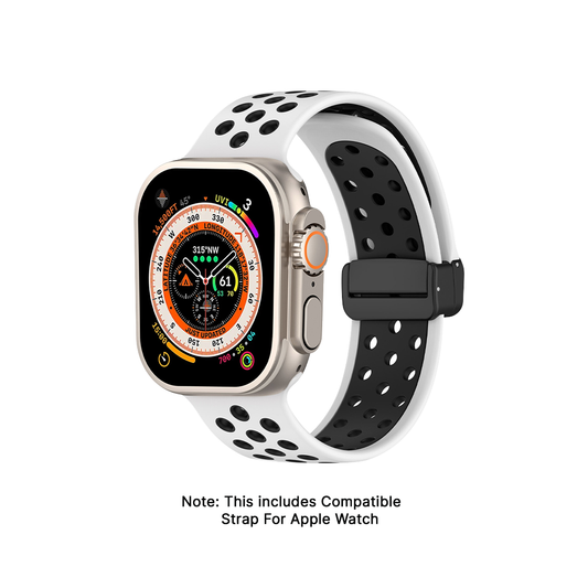 GRUNX Atlanta silicone Apple Watch strap magnetic buckle all colour variants midnight blue black white green sport band India