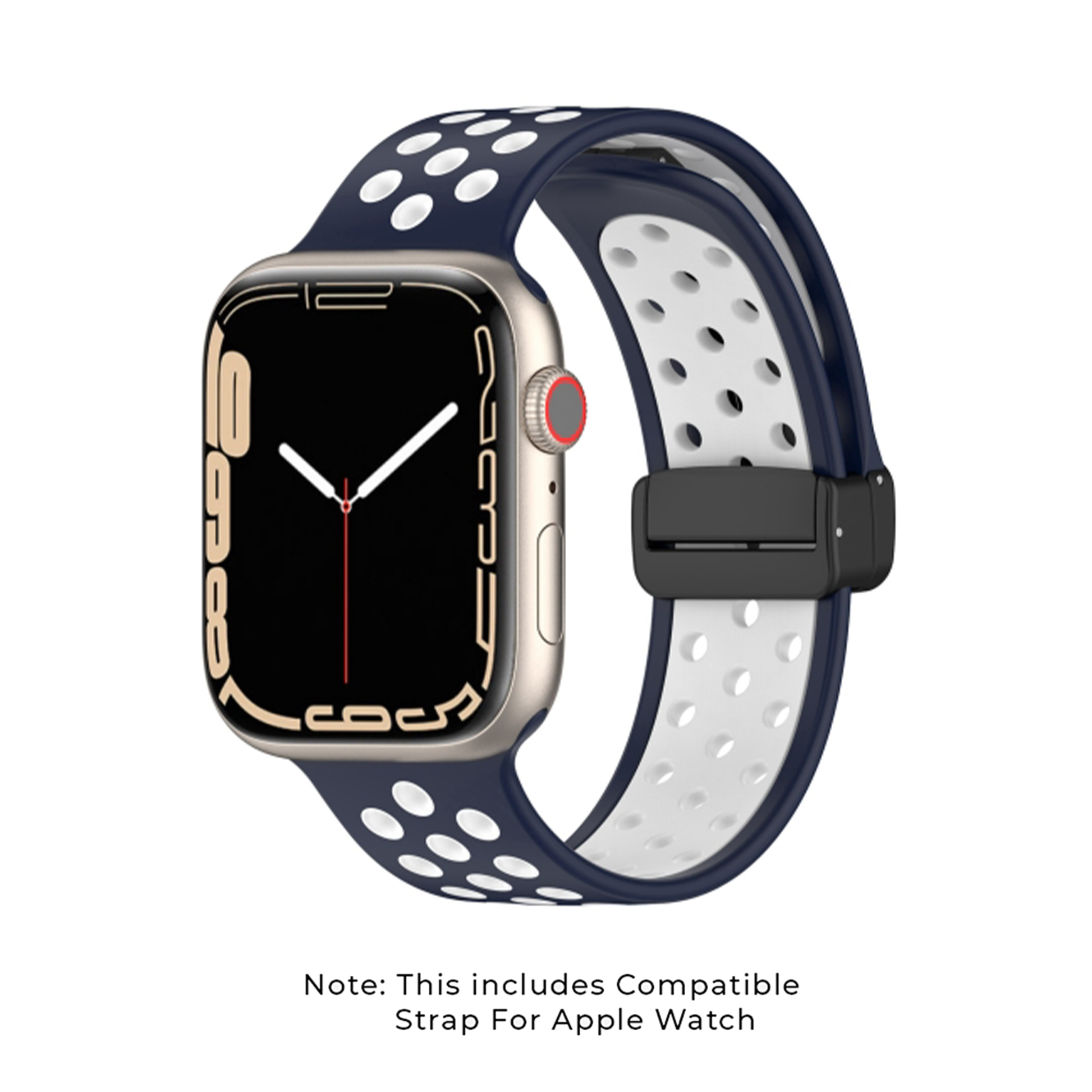 GRUNX Atlanta silicone Apple Watch strap breathable hole design airflow wrist cool dry active wear India