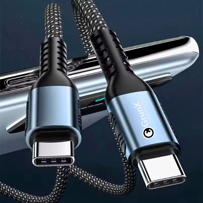GRUNX Batman 100W cable fast charging MacBook laptop and Samsung phone simultaneously Indian workspace