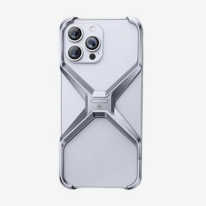 Case and Cover iPhone 14  Silver Shockproof Aluminium Bingo GrunX in India
