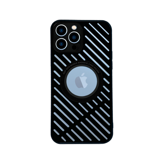 GRUNX Boat metal MagSafe iPhone case black side view iPhone 13 13 Pro 13 Pro Max diagonal stripe India