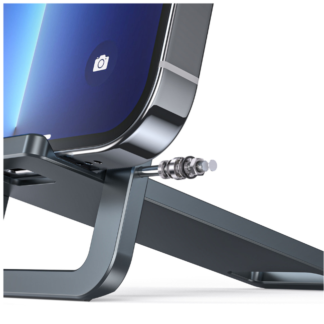 Mobile Stand and Holder Mobile & iPad Stand  Adjustable Grey Close-up Screw Mechanism Bolt GrunX in India