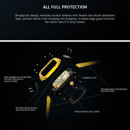 GRUNX Bumblebee silicone Apple Watch strap yellow smartwatch with manual unboxing India GrunX