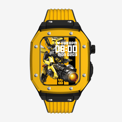 GRUNX Bumblebee silicone Apple Watch strap yellow front view smartwatch rugged protective India