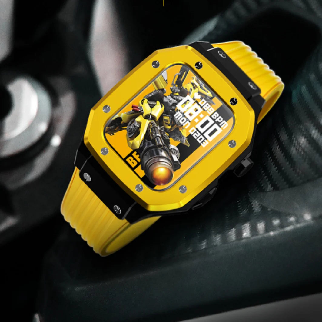 GRUNX Bumblebee Apple Watch strap yellow screw-on protective case rugged drop tested 9 foot India