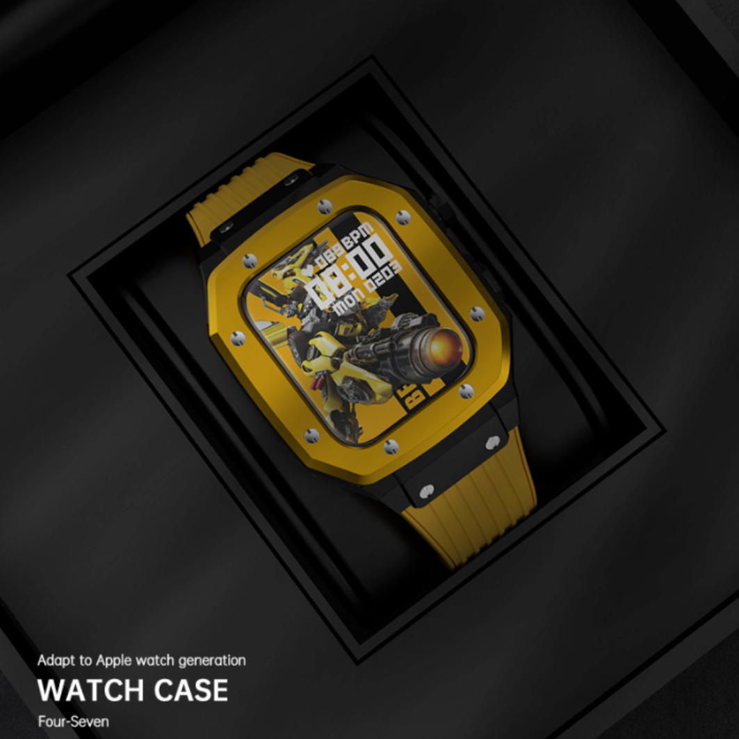 GRUNX Bumblebee silicone Apple Watch strap yellow smartwatch in box packaging India 