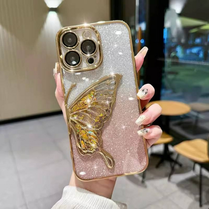 GRUNX Butterfly glitter quicksand iPhone case pink fingerprint resistant finish iPhone 13 Pro Max India