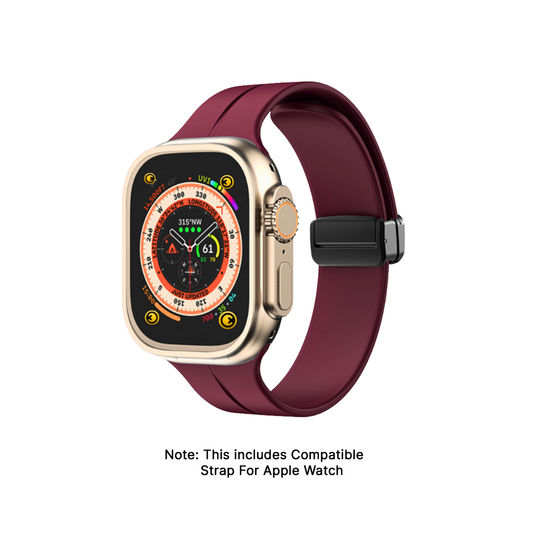 GRUNX Delhi premium soft silicone Apple Watch strap magnetic buckle on wrist Indian sport lifestyle