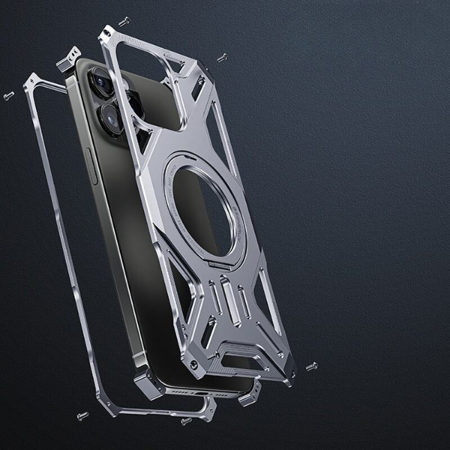 Case and Cover iPhone 14  Silver Frameless Dragon GrunX in India