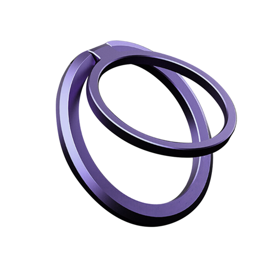 GRUNX Dream magnetic aluminium ring iPhone holder stand purple MagSafe compatible on modern Indian desk setup