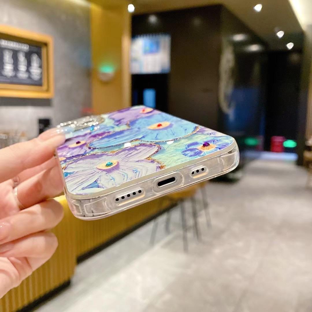 Case and Cover iPhone 12,12 Plus, 12 Pro, 12 Pro Max   Diamond Blue Bottom View Eliza GrunX in India