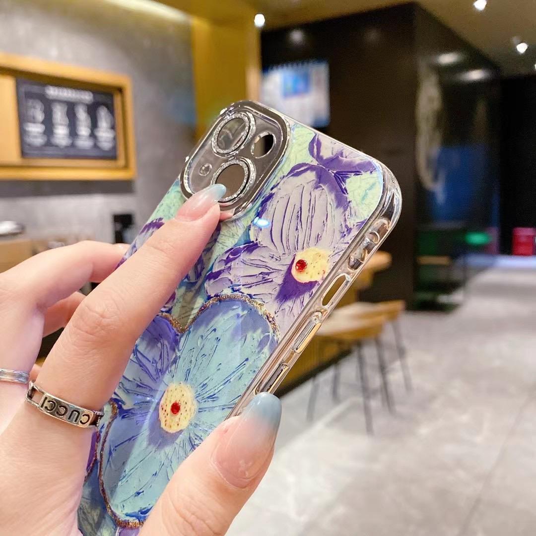 GRUNX Eliza Diamond Blue Flower iPhone case iPhone 14 Plus 14 Pro 14 Pro Max raised screen edge protection India
