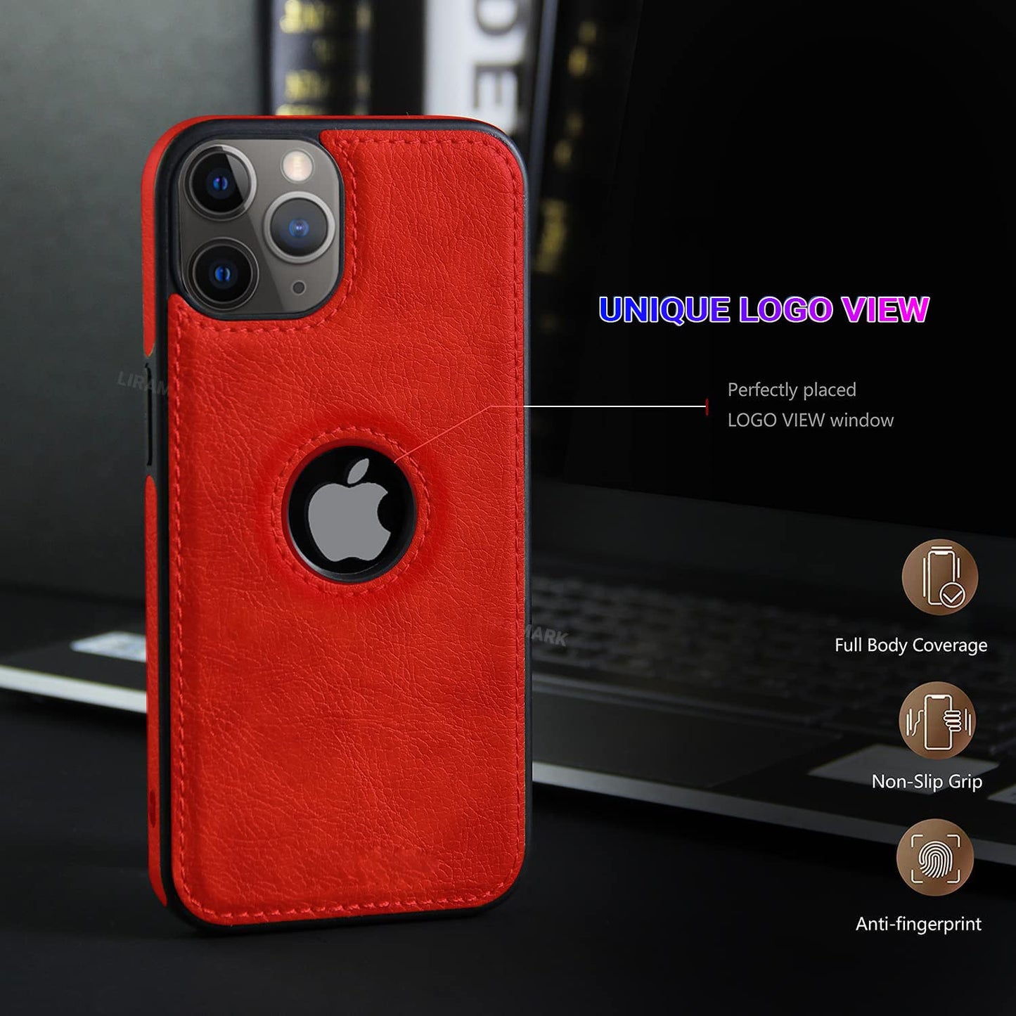GRUNX Ferrari Vintage Stitch premium leather case held in hand showing Ferrari-inspired design India GrunX store