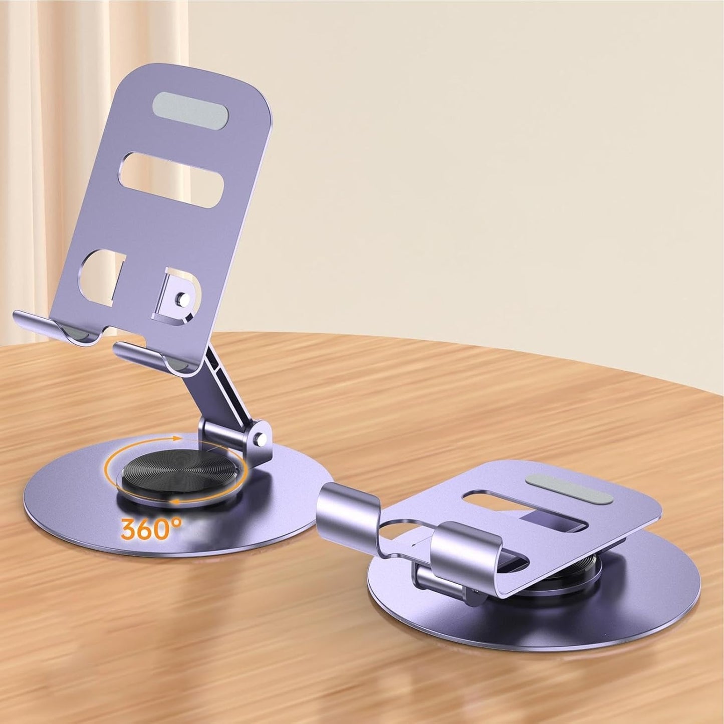 Flexo 360° Adjustable Stand enhancing your desk setup for video calls, streaming, and reading – available at GrunX