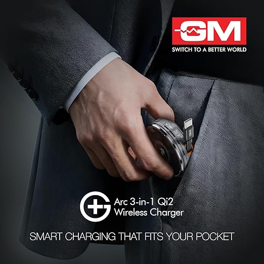 GM 3-in-1 Magnetic Qi2 Wireless Charger for iPhone
