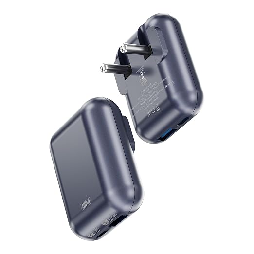 Two GM branded charging devices on a white background