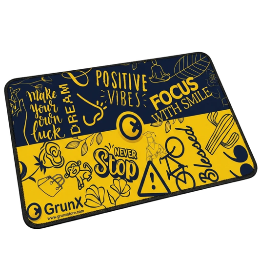 GRUNX gaming mouse pad anti slip rubber base waterproof soft surface