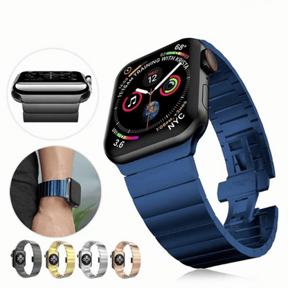 GRUNX Ghost iWatch strap compatibility chart Apple Watch Ultra Series 1 2 blue black silver finishes