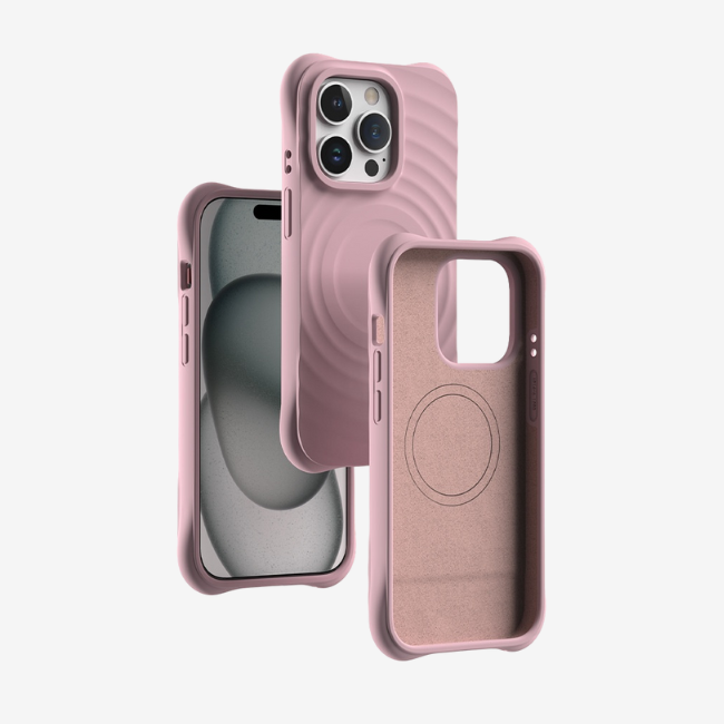 GRUNX Heart magnetic liquid silicone iPhone case snapping onto MagSafe charger precise alignment India