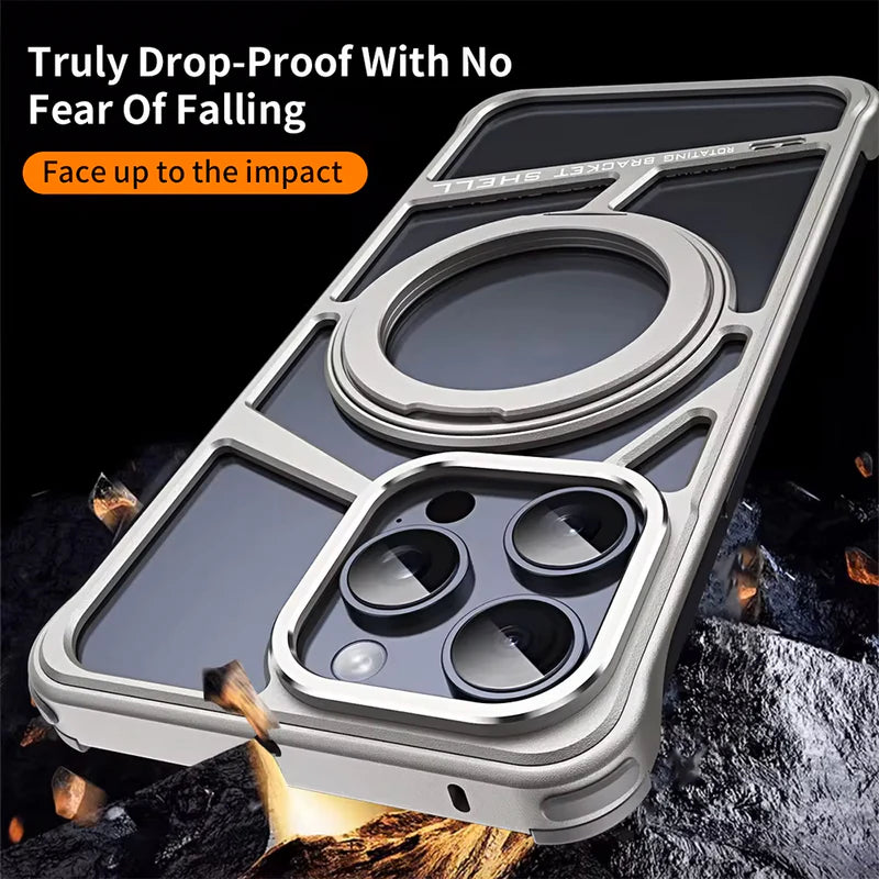 GRUNX Hiccup iPhone 15 Pro Max silver case drops and bumps shockproof protection back view India