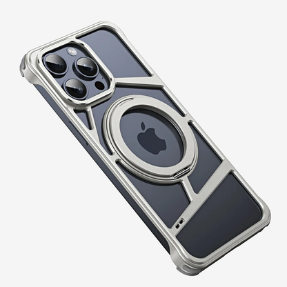 GRUNX Hiccup iPhone 16 Pro Max silver case high-gloss cut edge detail close-up India daily use