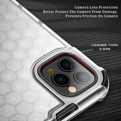 Case and Cover iPhone 13 Pro  Transparent Camera Lens Protection Honeycomb GrunX in India