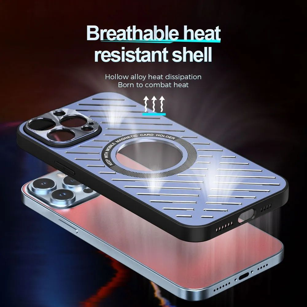 Case and Cover iPhone 13 Pro Max  Blue Breatherable Heat Resistant Shell Ice GrunX in India