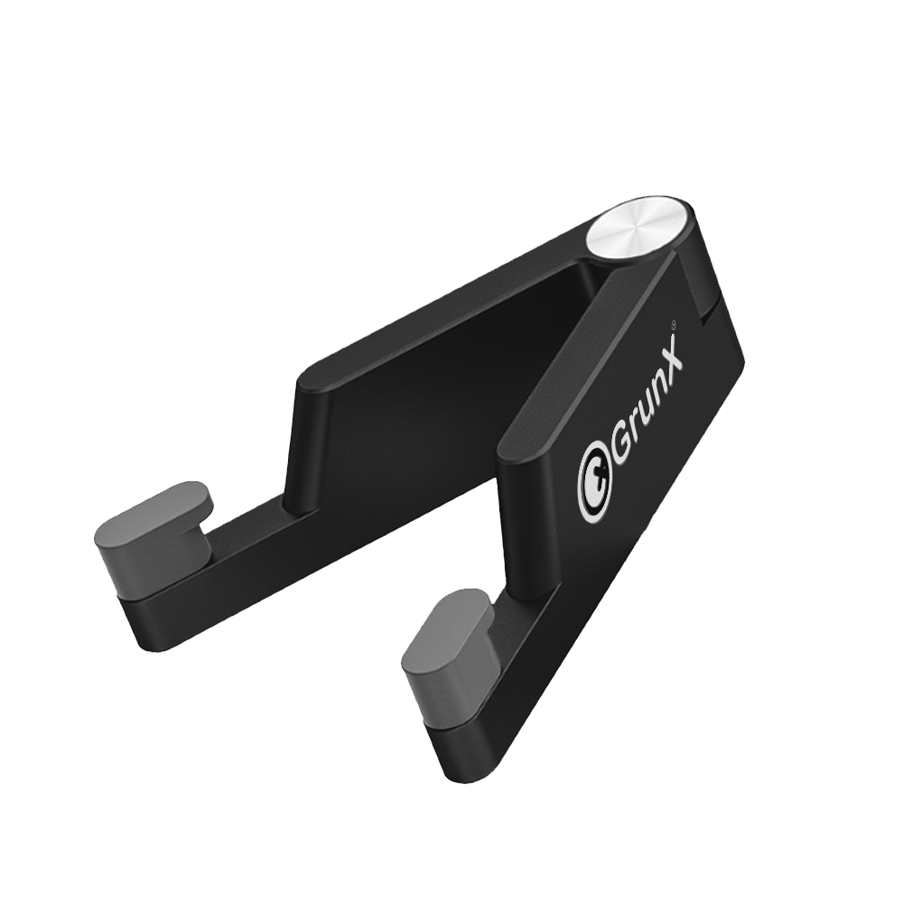 Main Image: GRUNX Jackie trendy desktop foldable adjustable stand with modern design holding smartphone at ergonomic viewing angle India